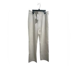 Women's Off White Straight-Leg Ponte Pants By Ryan Roberts NWT Size 10